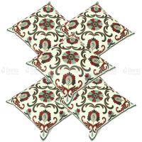 Kashmiri Embroidery Cushion Cover - (16" x 16") 5 piece set (Imported from Kashmir)